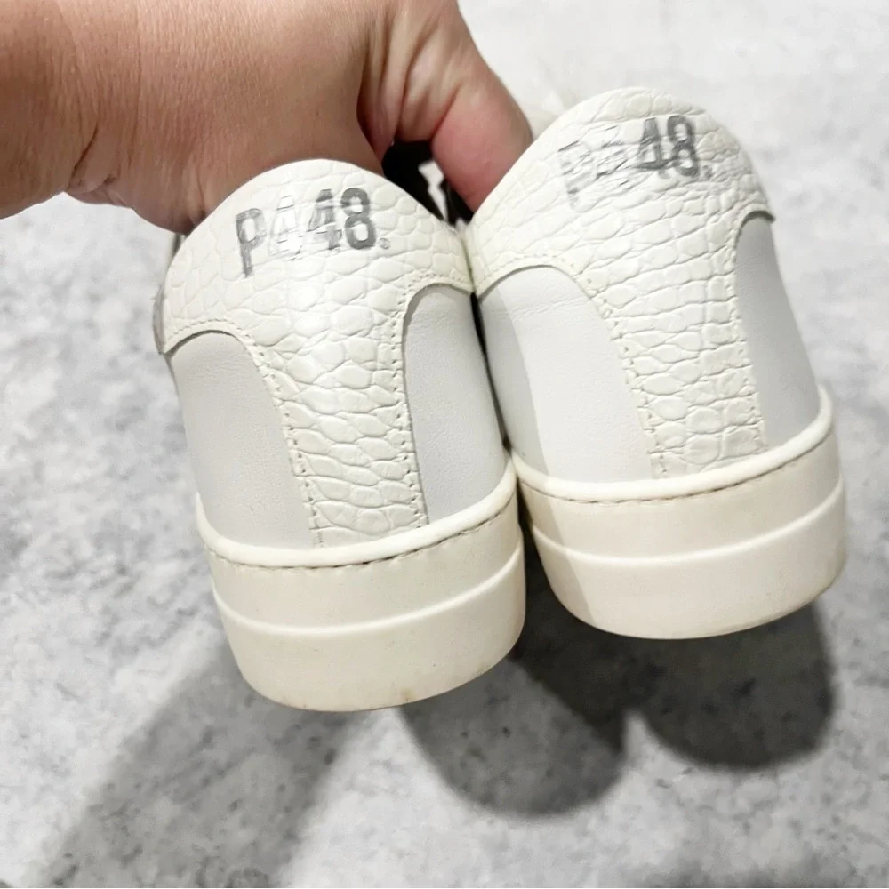 P448 Thea Rainbow Sneakers White Leather Size 39